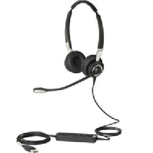 Jabra Biz 2400 II USB Duo CC MS - Headset - Head-band - Office/Call center - Black - Silver - Binaural - China